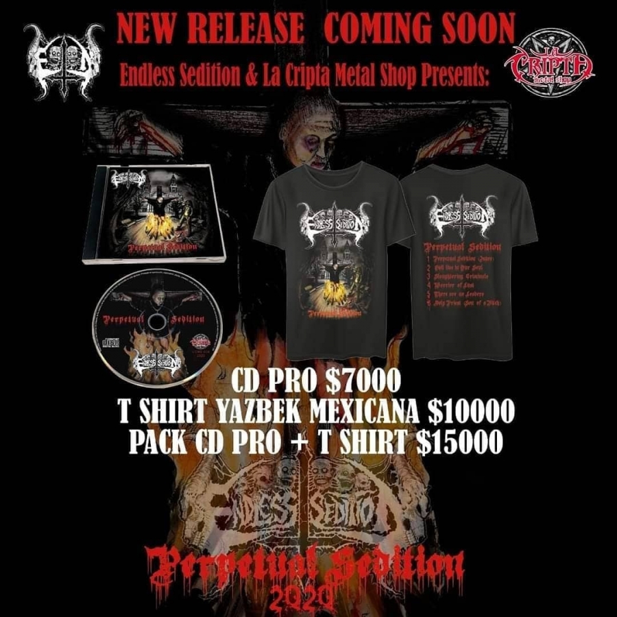 ENDLESS SEDITION "PERPETUAL SEDITION" EP 2020 T SHIRT SOLD OUT